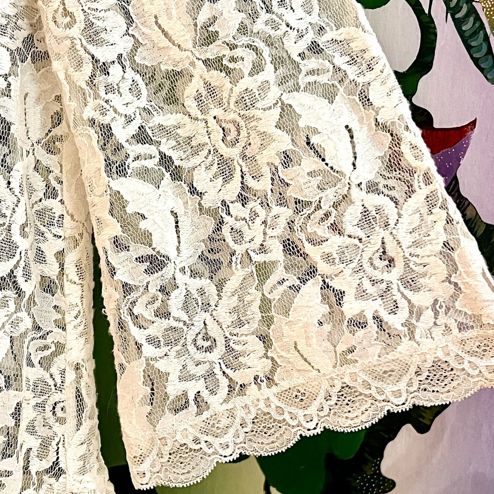 🌺🎉HP🎉🌺 NWOT Free People Gorgeous Floral Lace Peasant Top - Picture 4 of 14
